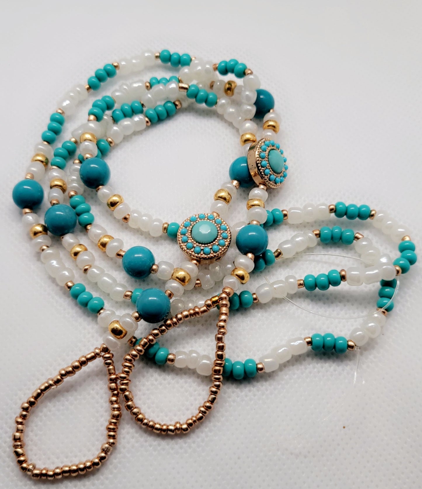 Turquoise and pearls